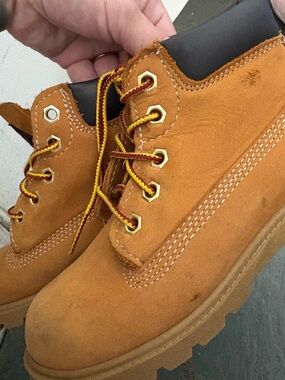 Timberland Kids Wheat Suede Lace-Up Boots